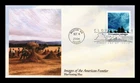 DR JIM STAMPS US COVER CLOUDSCAPES FDC HARVESTING HAY IMAGES AMERICAN FRONTIER