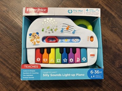 Fisher-Price Laugh & Learn Silly Sounds Light-up Piano, Multicolored NEW