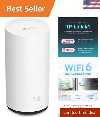 Seamless Outdoor WiFi Coverage - Deco X50-Outdoor AX3000 with Dual Gigabit Ports