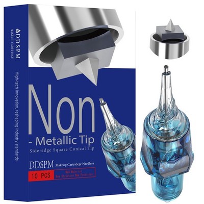 Permanent Makeup Needle Cartridge Side Square Tapered Tip PMU routine, blue
