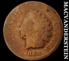 1869 Indian Head Cent - Scarce  Semi-key  Better Date  No Reserve  #J9449