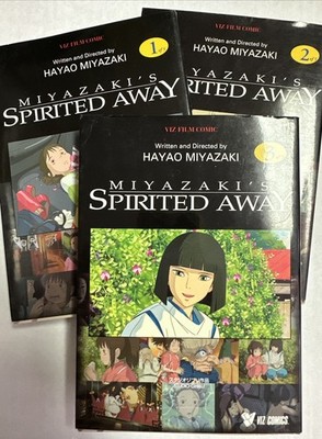 Miyazaki s Spirited Away Volume 1-3  Studio Ghibli Paperback Viz Comics English