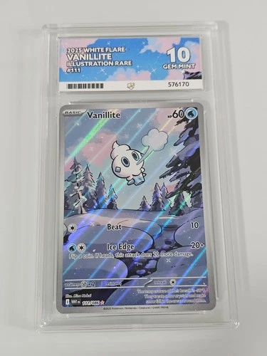 Pokemon TCG Vanillite 111/086 IR White Flare - English Ace 10 Gem Mint