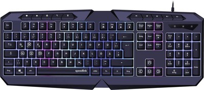 Speedlink LUDICIUM RGB Rainbow Gaming Keyboard schwarz NEU & OVP