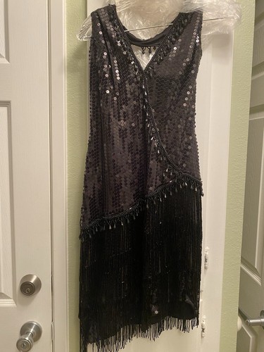 Vintage Beaded Flappers Style Cocktail Dress Purchased In 1990 Size 6 From Cache
