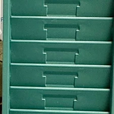 Vintage Industrial Metal 25 Slot Factory Time Clock Punch Card Holder Rack