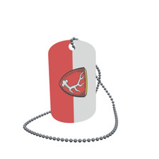Dog Tag Flag Sachsenkam Dog Tag Aluminium 30 x 50mm