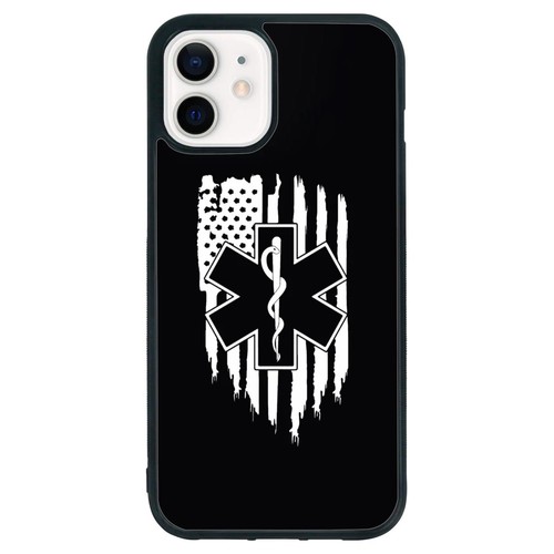 For iPhone SE XS XR Max 5 6 7 8 Plus Emergency medical services Hard Black Cover - Picture 21 of 25