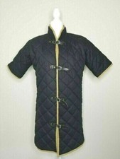 Viking Gambeson Thick Black Medieval Padded Gambeson,