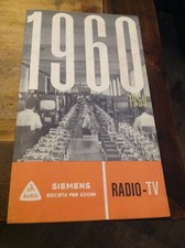 SIEMENS RADIO TV DEPLIANT PUBBLICITARIO 1960 RADIOFONOGRAFI RIVEVITORI MOBILI TV