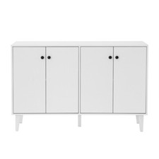 Image of 4 Door Sideboard Storage Cupboard Buffet Cabinet with Shelf Living Room TV Stand