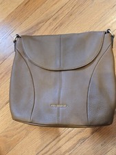 Vera Bradley Genuine Leather Meredith Crossbody Cognac -- brown, EUC, HTF
