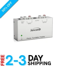 Compact Phono Turntable Preamp for Enhanced Audio Quality - RCA Inputs Included