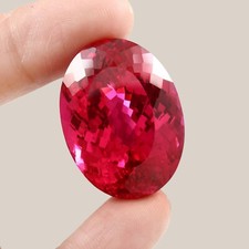 30x22 MM - AAA Natural Flawless Museum Grade Burma Ruby Loose Oval Gemstone Cut