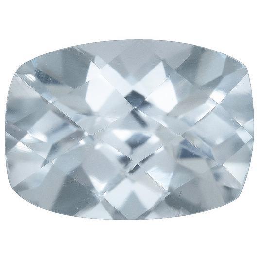 Aquamarine 9x7mm Cushion Cut Loose Light Blue Gemstone