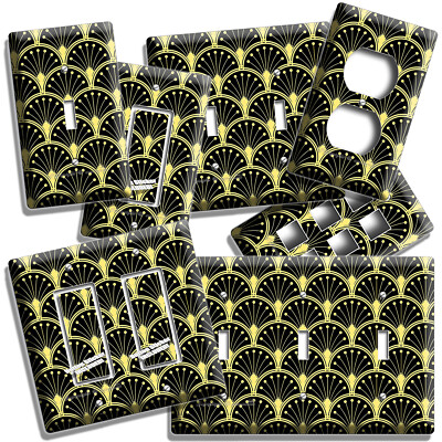 ART DECO RETRO GOLD STYLE PATTERN LIGHT SWITCH OUTLET WALL PLATE ROOM HOME DECOR