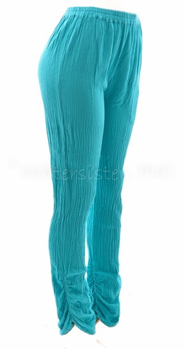 WATERSISTER Cotton Gauze RUTHI Ruched Slim Pant 1(S/M) 2(L/XL)3(1X) oh my COLORS - Picture 11 of 28