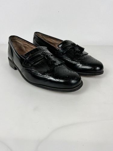 Bostonian Classics Mens Size 12 M Wing Tip Tassel Kilt Slip On Dress Shoes -795 - 第 1/7 張圖片