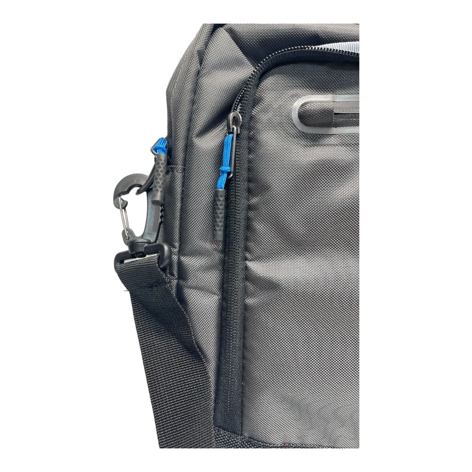 "Bolsa de transporte para tableta portátil Dell de 17"" con correa para el hombro varios bolsillos gris negra" Foto 2 de 4