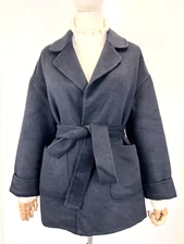 New Women’s Handmade 100% Wool Coat Size S/M Chest 47 in