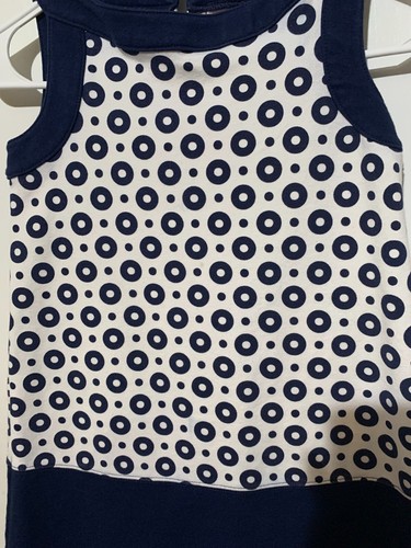 Gymboree Girl's Size 7 Sleeveless White and Blue Trim Dress - Picture 6 of 9
