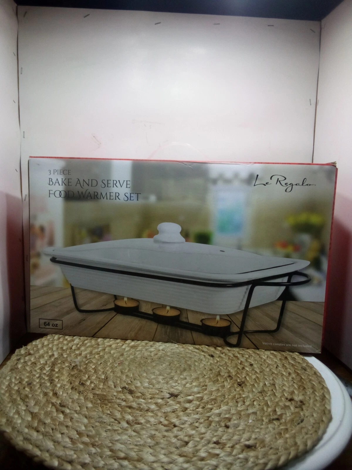 LeRegalo 3 Piece Baking And Serve Food Warmer Set New In Box
