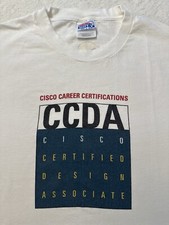 Vintage 1990s Cisco Career Certifications Design Associate Graduate T-Shirt, XL