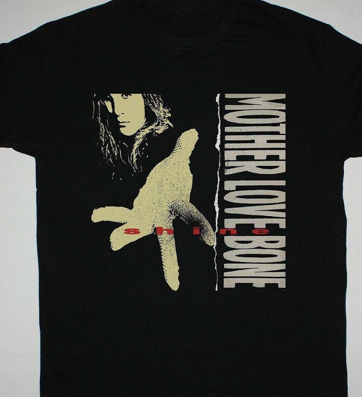 90S Mother Love Bone Shine 1989, black cotton shirt, rock band