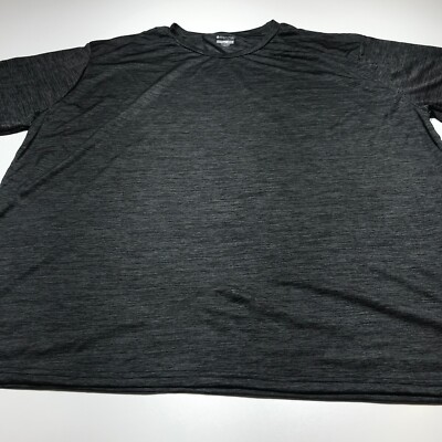 Essential Elements Active Shirt Mens 4XL Gray Heather Workout Short Sleeve Top