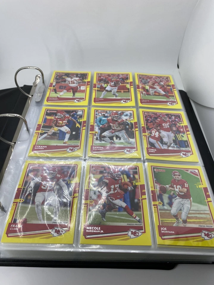 2020 Donruss NFL Yellow Press Proof Complete 350 Card Set - Hurts Love Burrow - Image 2 of 4