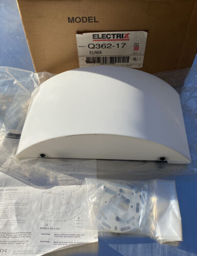 Electrix Q362-17 EUWA W119 14.5" Curved White Wall Sconce New with Box Unused - Picture 1 of 12