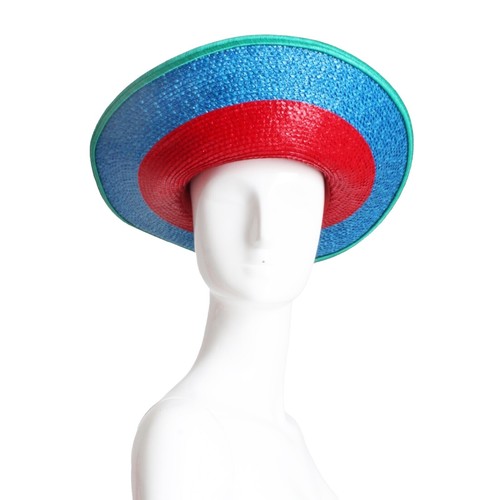 NWT Kentucky Derby Scala Big Brim Multi Colored Feather Sinemay Mesh Hat NWT Kentucky Derby Scala Big Brim Multi Colored Feather  main image 4