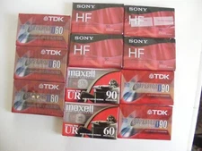 Maxell/TDK/Sony - Lot of 11 Sealed Cassettes