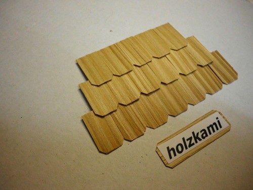 Dachschindeln Holz Lärche. 50mm x 25mm x 1mm. L/B/H 250 Schindeln. - 第 1/3 張圖片