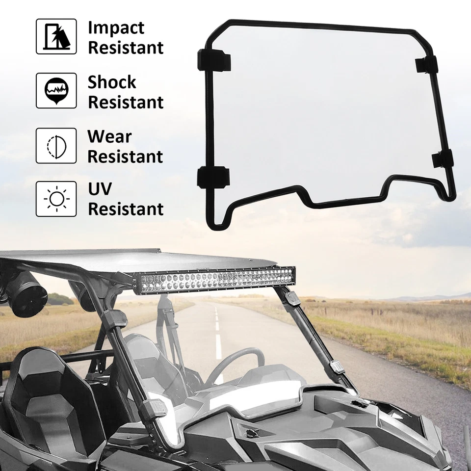 Front Full Windshield Scratch Resistant For 2019-23 Polaris RZR XP 4 1000 Turbo - Image 4 of 4