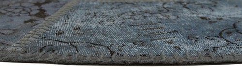 Patchwork Tappeto Persiano Annodato a Mano 155 x 155 cm-Orient, Tondo, ' Annata, - Picture 8 of 10