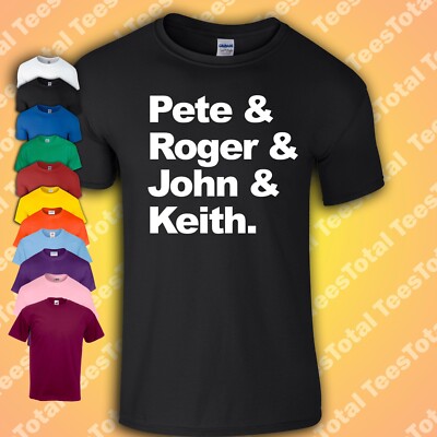 The Who Band Names T-Shirt | My Generation | Mods | 60s Rock | Pete Townshend