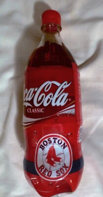 Coca Cola Classic 1 L  Plastic Bottle Empty  Cap Fluted Bottom Boston Red Sox  