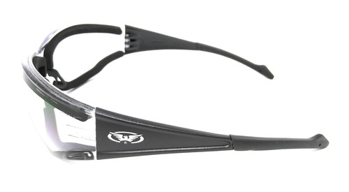 New Clear UV400 Anti-Fog Padded Motorcycle/Biker Glasses + Free Pouch & Postage - Picture 4 of 9