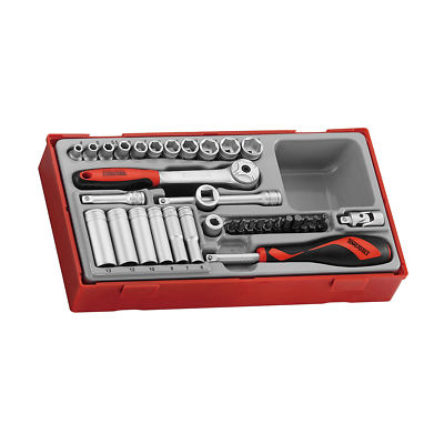 Teng Tools TT1435 - 35 Piece 1/4 inch Drive Metric Socket Set