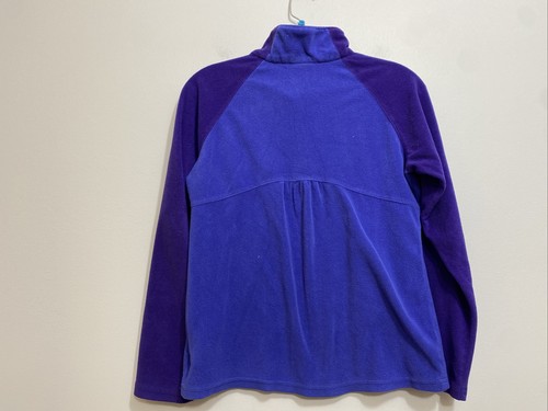 Columbia Girls Size Large 14/16 Purple Periwinkle 1/4 Zip Fleece Pullover - Picture 2 of 9