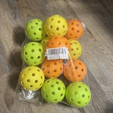 12-Pack NIP Sinyoges Pickleballs 40 Hole Sport Orange/Green/Yellow