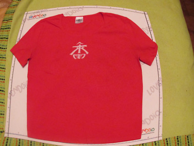 POMPEA T-Shirt Damen Mädchen Kurzarm Rot Unifarben Anti-Knitter S/M