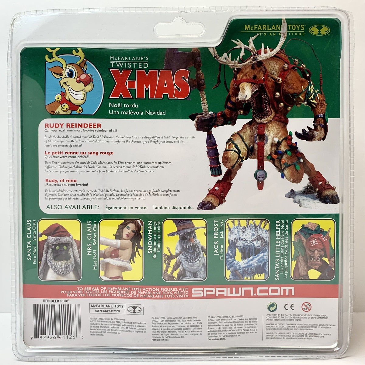 Mcfarlane Toys Twisted X-Mas Reindeer Rudy 2007 NEW SEALED