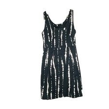 Ann Taylor Black Beige Sheath Dress 6 Sleeveless 