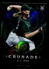 2020 Panini Chronicles Crusade A.J. Puk 41/50 Oakland Athletics #20 Green
