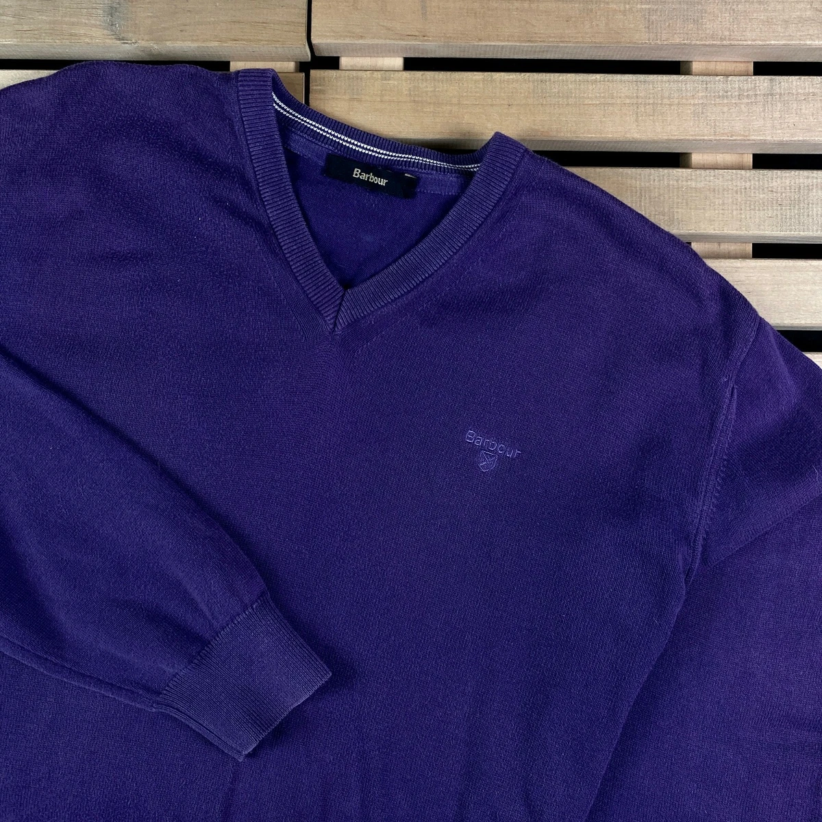 Barbour mens v neck jumper sale