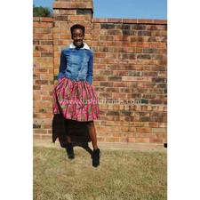 African print skirt
