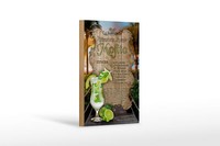 Holzschild Rezept 12X18 Cm Mojito Zutaten Limette Minze Deko Schild