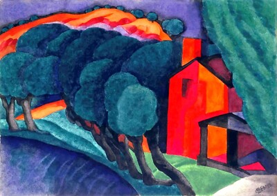 1490 - Glowing Night by Oscar Bluemner - Giclée Fine Art Print